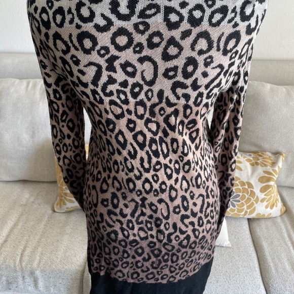 Joseph A ombré leopard print open cardigan - Picture 4 of 6